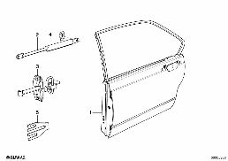 DOOR, REAR diagram for BMW 7 Series E23 735i