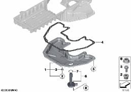 Coppa olio inferiore/indic.livello olio diagram for BMW Rolls-Royce Phantom RR1 Phantom