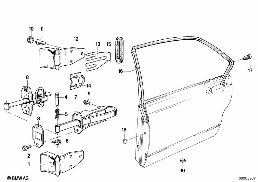 REAR DOOR - HINGE/DOOR BRAKE diagram for BMW 7 Series E23 735i