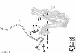 STABILIZER, REAR diagram for BMW Z4 E89 30i