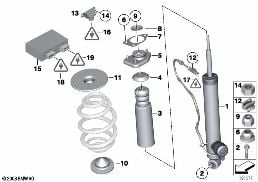 STRUT, REAR VDC/CONTROL MODULE/SENSOR diagram for BMW Z4 E89 30i