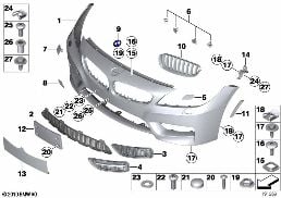 M TRIM, FRONT diagram for BMW Z4 E89 30i