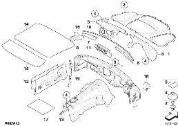 Insonorisation avant diagram for BMW 6 Series E63 LCI 635d