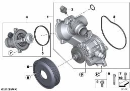 Sistema di raffreddamento-pompa d. acqua diagram for BMW Rolls-Royce Phantom RR1 Phantom