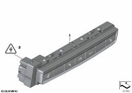 SWITCH UNIT, CENTER CONSOLE diagram for BMW Z4 E89 18i
