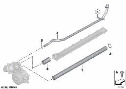 Tubazione di sistema di raffreddamento diagram for BMW Rolls-Royce Phantom RR1 Phantom