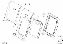 REAR SEAT SKI BAG diagram for BMW 5 Series E61 525i