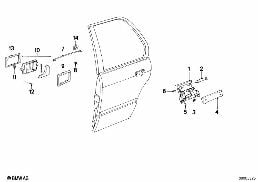 CLOSING SYSTEM, DOOR, REAR diagram for BMW 3 Series E30 325i