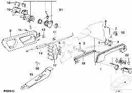 Türbetätigung/Türschloss vorn diagram for BMW 7 Series E32 750iL