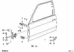 Porte AV-Charnière/Frein de porte diagram for BMW 3 Series E30 320i