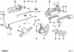 Türbetätigung/Türschloss hinten diagram for BMW 7 Series E32 750iL