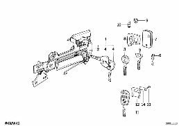 Türgriff vorne/Verschluss/Schlüssel diagram for BMW 7 Series E32 750iL
