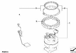 Filtre à carburant/pompe/capteur niveau diagram for BMW 3 Series E92 328i