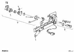 Schliesssystem Tür vorn diagram for BMW 7 Series E32 750iL