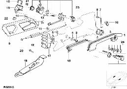 FRONT DOOR CONTROL/DOOR LOCK diagram for BMW 5 Series E34 524td
