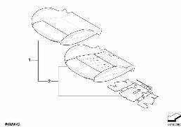 เบาะนั่งด้านหน้า+ที่หุ้มที่นั่งแบบสปอร์ต diagram for BMW X5 E53 4.6is