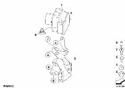 ABS hydroaggreg./stuurtoestel/bevestigng diagram for BMW MINI R56 One