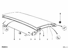 SINGLE COMPONENTS FOR TRUNK LID diagram for BMW 5 Series E12 528