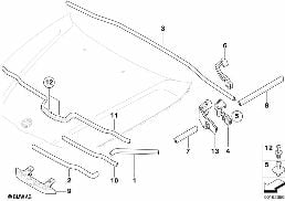 SEAL, HOOD diagram for BMW 3 Series E90 320d
