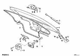 Couvercle de coffre/Système de fermeture diagram for BMW 3 Series E30 320i