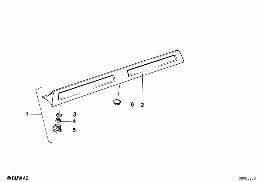 REAR SPOILER SINGLE PARTS diagram for BMW 5 Series E12 528