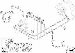 BRAKE PIPE, FRONT diagram for BMW X6 E71 M