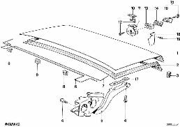 TRUNK LID/CLOSING SYSTEM diagram for BMW 5 Series E28 518i