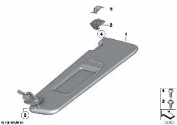 Solskydd diagram for BMW 5 Series F07 GT 530d