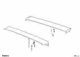 Pieces de spoiler arriere diagram for BMW 3 Series E21 318i