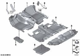 Golvfoerklaednand diagram for BMW 5 Series F07 GT 530d