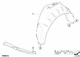 WHEEL ARCH TRIM, REAR diagram for BMW 3 Series E90 320d