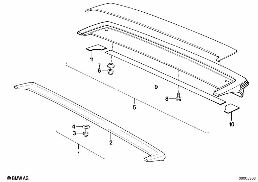 REAR SPOILER SINGLE PARTS diagram for BMW 3 Series E30 325i