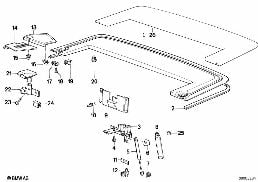 FOLDING TOP COMPARTMENT LID diagram for BMW 3 Series E30 318i