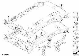 แผงบุหลังคา diagram for BMW X5 E70 3.0si