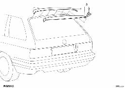 Pieces de spoiler arriere diagram for BMW 3 Series E30 320i