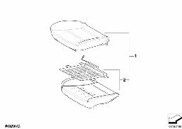 SEAT FRONT, UPHOLSTERY & COVER BASE SEAT diagram for BMW X3 E83 LCI 3.0i