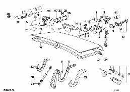 Heckklappe/Schliesssystem diagram for BMW 7 Series E32 750iL