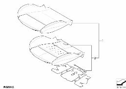 SEAT, FRONT, UPHLSTRY, COVER, SPORT SEAT diagram for BMW X3 E83 LCI 3.0i