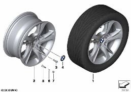 BMW LA WHEEL TURBINE STYLING 292 diagram for BMW Z4 E89 30i