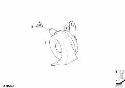 Sygnał dźwiękowy diagram for BMW MINI R50 Cooper