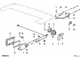 FOLDING TOP FLAP MECHANISM diagram for BMW 3 Series E30 318i