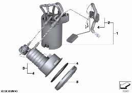 FUEL FILTER/PUMP/FUEL LEVEL SENSOR diagram for BMW Z4 E89 35i