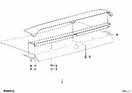 สปอยเลอร์ท้าย M Technic diagram for BMW 6 Series E24 633CSi