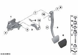 PEDAL ASSEMBLY diagram for BMW Z4 E89 30i