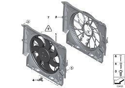 Kryt ventilátoru - montážní díly
