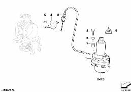 THROTTLE ACTUATOR ADS 2 diagram for BMW 7 Series E38 728iL