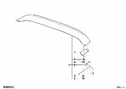 REAR SPOILER M-TECHNIK diagram for BMW 5 Series E34 524td