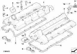 CYLINDER HEAD COVER diagram for BMW 7 Series E65 740d