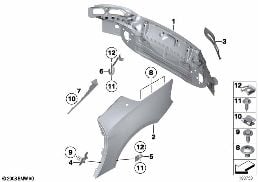 SIDE PANEL/TAIL TRIM diagram for BMW Z4 E89 30i