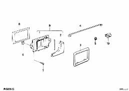 REAR DOOR-DOOR HANDLE INNER diagram for BMW 7 Series E23 735i